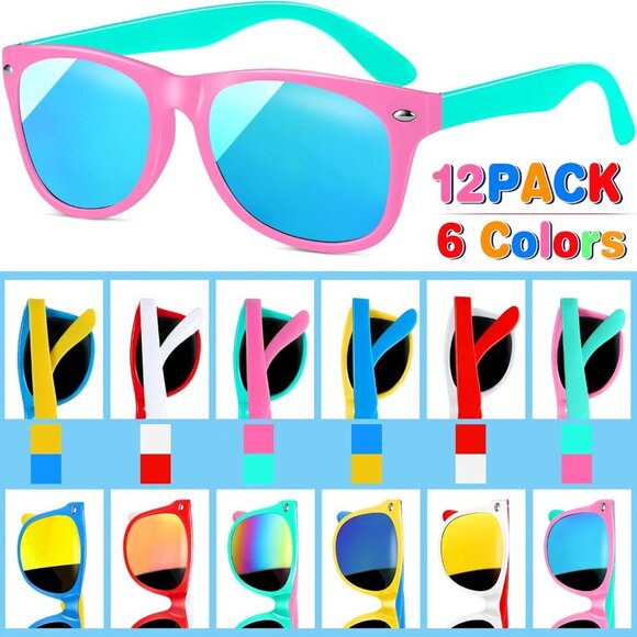 Kids Sunglasses Bulk Party Favors, 24Pack Kids Sunglasses Party Favors with UV40 - Picture 4 of 8